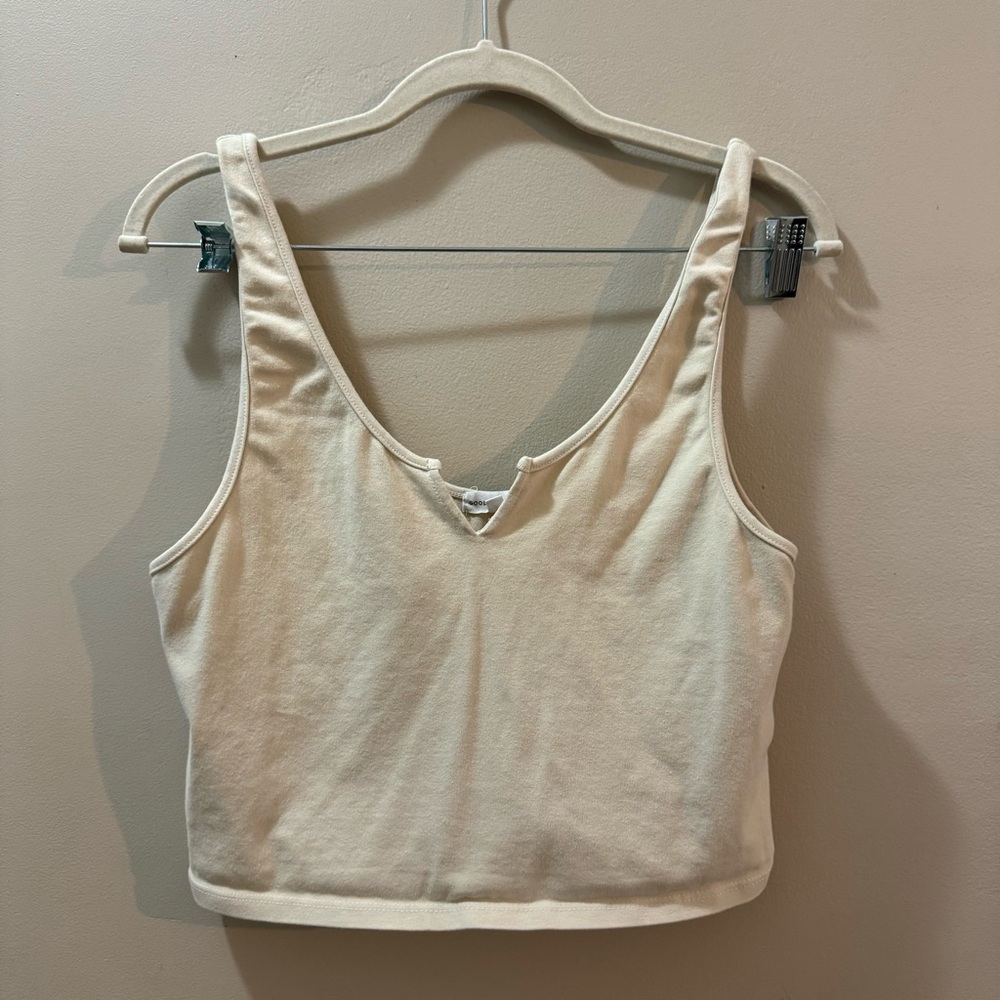 🎀Good American | Cream Sleeveless Crop Top
